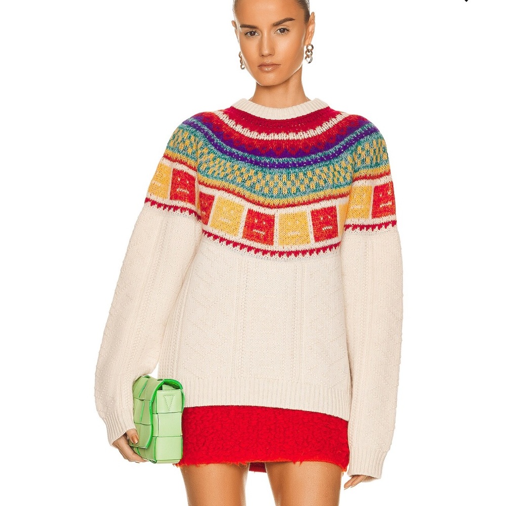 Acne Studios Rainbow Fair Isle Sweater - Picture 1 of 8